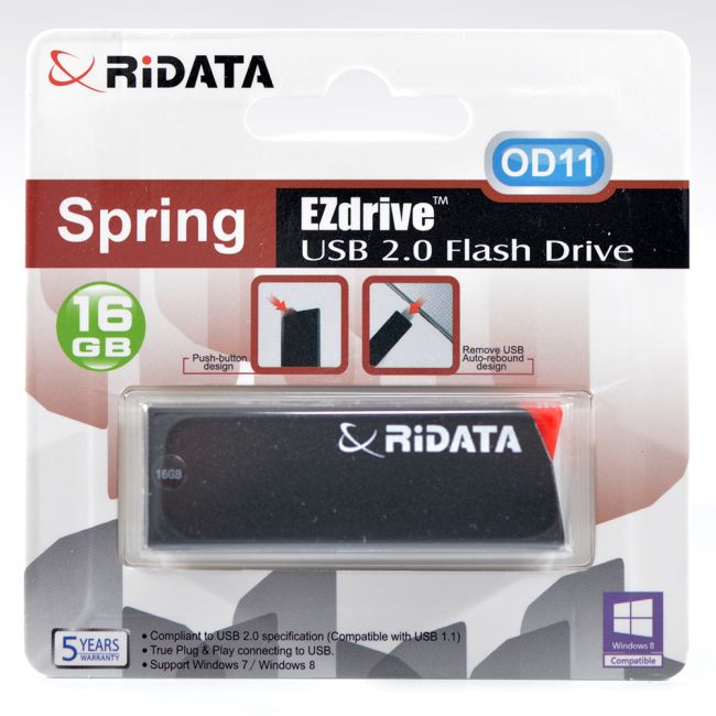 Memorie USB2 | RiDATA | 16GB | model OD11 | NEGRU-1