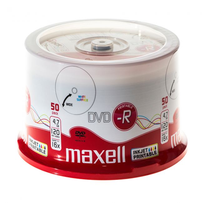 MAXELL DVD-R cake box 50 printabil-1