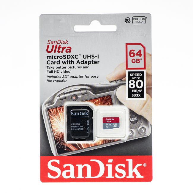 Card microSD SANDISK | 64GB | C10 | UHS-I-1
