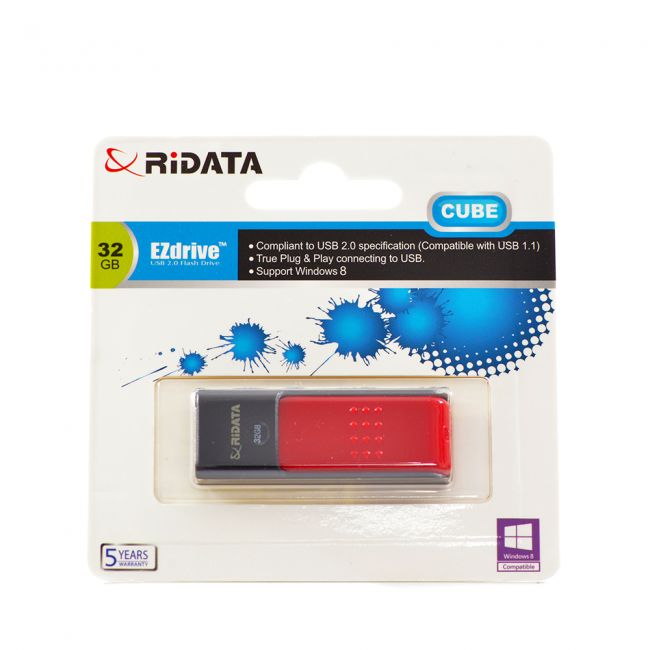 Memorie USB2 | RiDATA | 32GB | model RID50 | negru-roșu-1