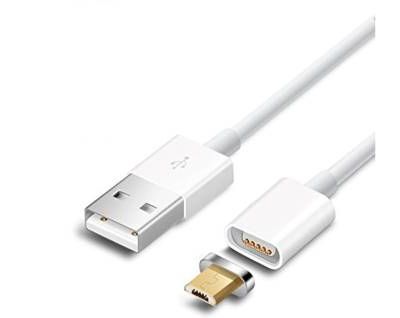 Cablu de date si alimentare, capat magnetic, conectori micro USB cu USB-img
