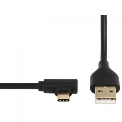 Cablu USB-2 | USB-C, tata-tata, 1m, cotit 90, contacte aurite, HAMA-135738-img