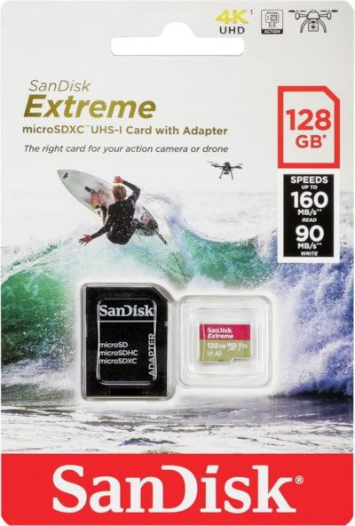 Card microSDXC SANDISK Extreme | 128GB | 160MB/s | C10 | A2 | V30 | UHS-I | U3-img