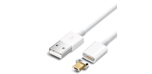 Cablu de date si alimentare, capat magnetic, conectori micro USB cu USB-1